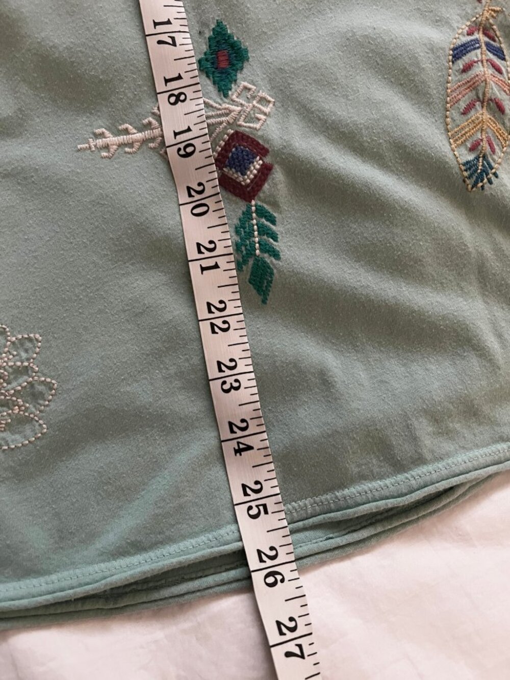 Johnny Was Turquoise Embroidered Short Sleeve Top XL - Picture 5 of 5